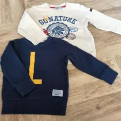 ミキハウス＆BREEZEプリント トレーナー 2点セット