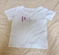 rienda Prier 刺繍ロゴ 半袖Tシャツ ホワイトのサムネイル