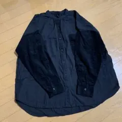 ハートマーケット・コーデュロイ切り替えシャツ（ブラック・F）