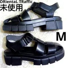 未使用　ORiental TRaffic 厚底ワイドストラップグルカサンダル　M