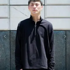 FUGA　ハーフジップモックネックLS/カットソー