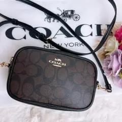 未使用級☆COACHコーチ 2wayショルダーバッグ ブラウン ブラック