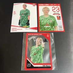 浦和レッズレディース23番伊能選手プレーヤーズクリアカードとトレカ２枚