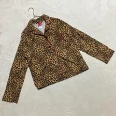 ROXY ロキシー ＊ レオパード柄 パジャマシャツ 綿100% M ヒョウ柄