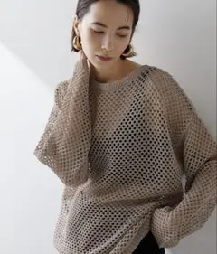 2WAYアイレットメッシュニット