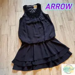 【美品】 ARROW アロー　シフォン　ワンピース　お呼ばれ　パーティー　A6のサムネイル