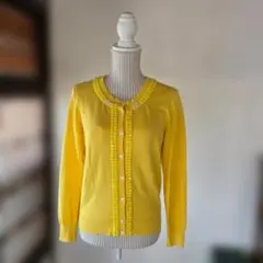 BANANA REPUBLIC イエローボタン付きカーディガン