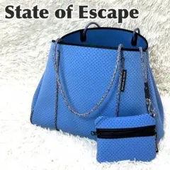 STATE OF ESCAPE トートバッグ　マリンブルー　大容量のサムネイル