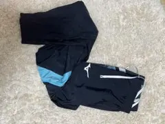 Mizuno ランニングタイツ 黒/青