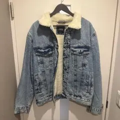 ZARA ボア付きデニムジャケット XL