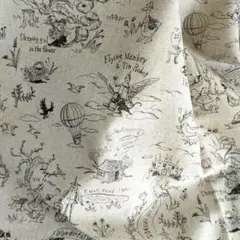 綿麻キャンバス 生地　ミヤコカワグチ　/ オズの魔法使い
