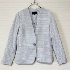 ESPRITMUR ノーカラージャケット ツイード調 11AR