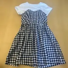 dev!rock 半袖チェック柄ワンピース 130cm