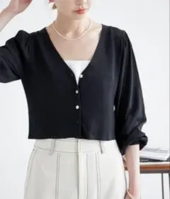 ショート丈袖ボリュームカーディガン ROPE' PICNIC ロペピクニック