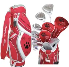 【新品未使用】レディース ゴルフセット クラブ8本+キャディバッグ付 フルセット