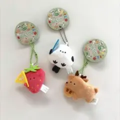 【3個セット】つぶらな瞳のご当地 いちご シマエナガ 鹿　マスコット　チャーム