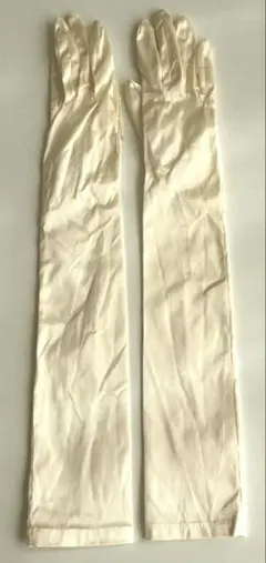 ウェディンググローブ ロング48cm アイボリー 花嫁 前撮り