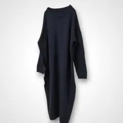 タグ付き未使用✨titivate 7分袖ロングワンピース F ネイビー