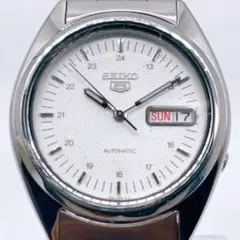 希少】SEIKO 5 セイコー5 サーモンピンク 自動巻き 裏スケ メンズ