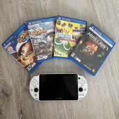 SONY PS Vita ホワイト 本体 PCH-2000 ソフト4本 まとめ