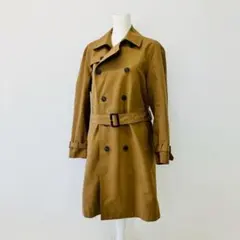 【a0564】ナノユニバース トレンチコート ブラウン S 海外 旅行のサムネイル