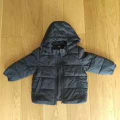 【無印良品】ネイビー フード付きダウンジャケット９０センチ