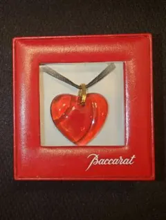 Baccarat 赤 ハート型 ネックレス