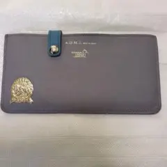 A.D.M.J 長財布 グレー ブルー スリム 財布