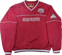 NCAA OHIO STATE ナイロンプルオーバー ジャケット レッド XXL