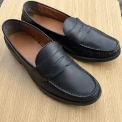 GU コインローファー　黒　リアルレザー　25.5cm