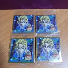 4枚　吉良吉影(レア)　ジョジョ ウエハース シール act2