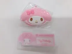 名札バッジ　ラバーミラーキーホルダー　マイメロディ　マイメロ
