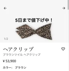 Fendi ヘアクリップ ブラウンツイルのサムネイル