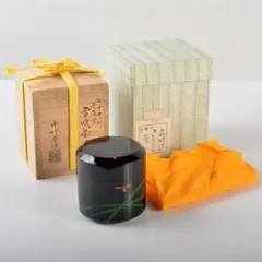 b87表千家 尋牛斎 書付 / 山本象石 鷲山塗 黒大雪吹 松葉自画 在銘茶道具 b87表千家 尋牛斎 書付 / 山本象石 鷲山塗 黒大雪吹 松葉自画 在銘茶