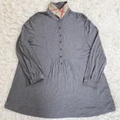 BURBERRY LONDON チュニック　XL グレー　シャツ　ノバチェック