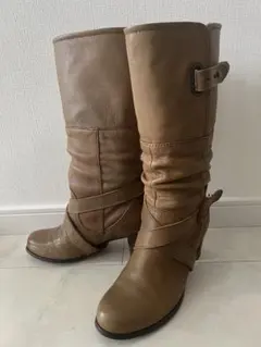 ☆ing・イング ベルトデザインが素敵なロングブーツ　バックル　冬底　雪道OK