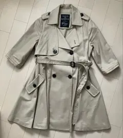 美品　梨花　メゾンドリーファー　七分袖　トレンチコート　ベージュ　ワンピース36のサムネイル