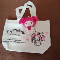 マイメロディ　ミニトート　マスコット