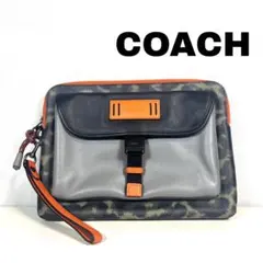 【美品】　coach コーチ　クラッチバッグ　セカンドバッグ　カモフラ 1173