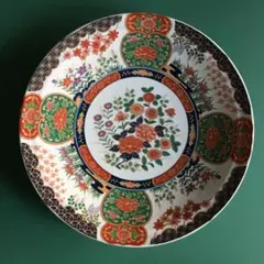 有田焼　静山作　大皿　絵皿　花模様