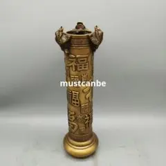 中国 乾隆年製 古銅鍍金 龍鳥文瓶 M R4597 - メルカリ