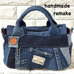 【handmade】 ●デニムリメイクバッグ　Ｒ-63
