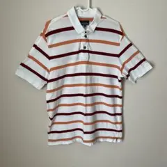 【1点限り】UNIQLO ユニクロボーダー ポロシャツ 半袖 メンズ XL LL