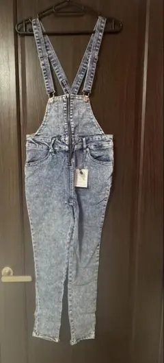 デニムサロペット ストレートレッグ