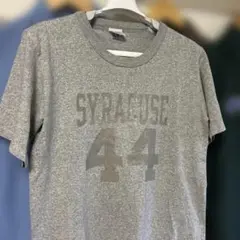 championチャンピオン・アメリカ古着・プリントTシャツ・霜降りグレー・M
