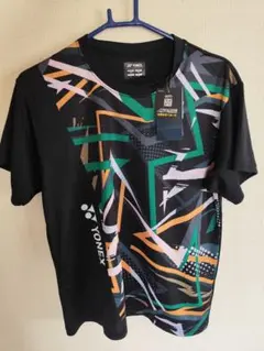 【新品】YONEX 幾何学模様 ブラック　Tシャツ S
