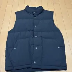 ネイビー ダウンベスト ボタン付き