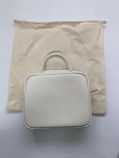 AETA ホワイトレザー ハンドバッグ 収納袋付きのサムネイル