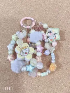 【ハンドメイド】パステルカラーのストラップ