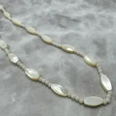 マザーオブパール ネックレス レディース ホワイト 真珠層